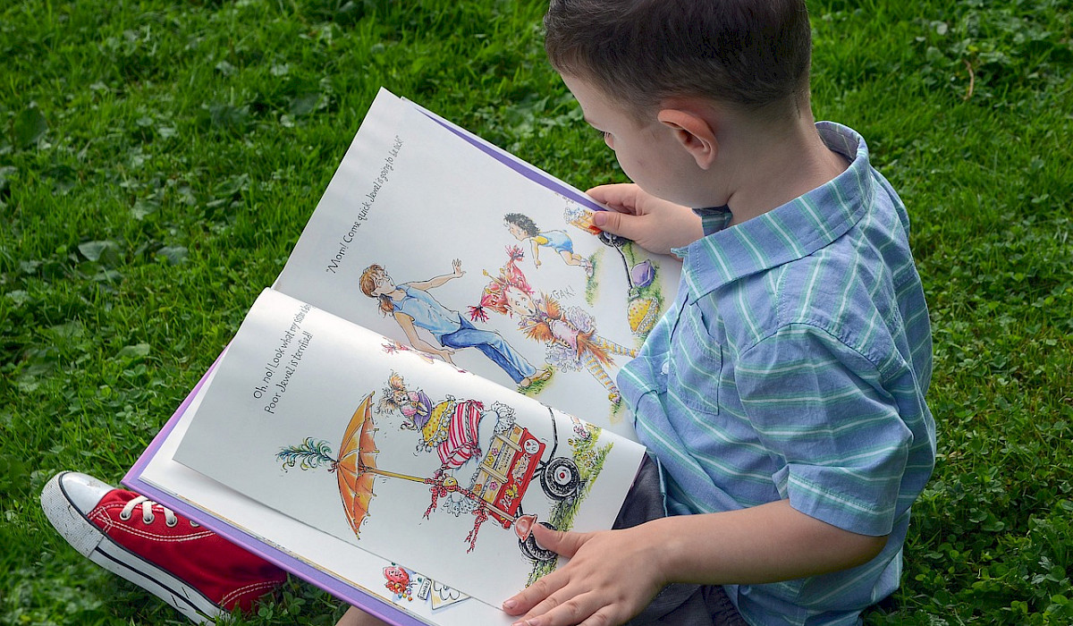 Boy Reading a Book